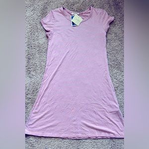 Pink & White Stripped TShirt Dress
